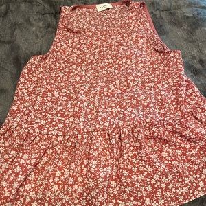 Pink blouse with white flowers